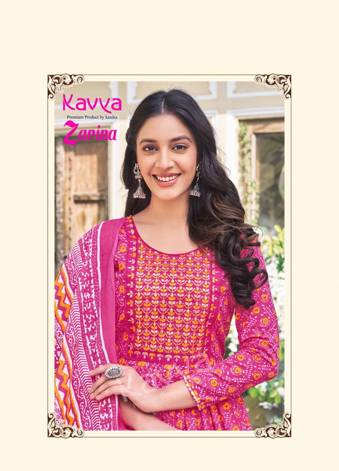 Zarina Vol 3 By Kavya Naira Cut Cotton Kurti With Bottom Dupatta Wholesale Market In Surat
